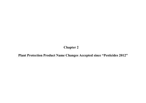 Pesticides 2013 - Pesticide Control Service - Department of Agriculture