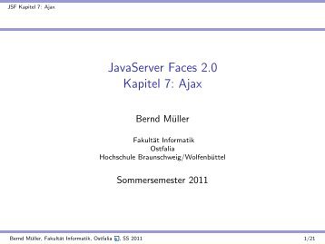 JavaServer Faces 2.0 Kapitel 7: Ajax