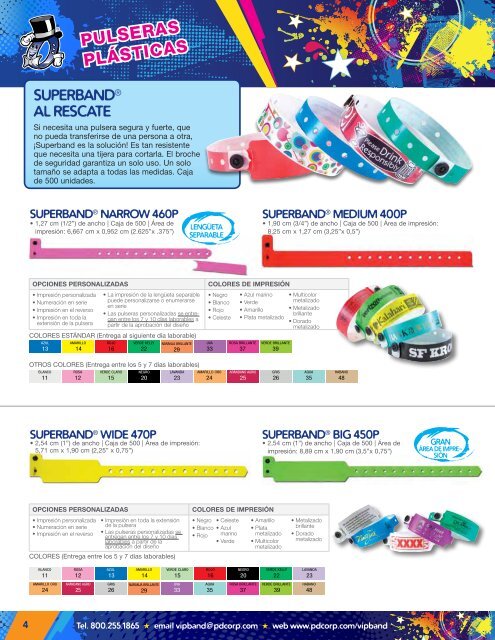 CATÃLOGO DE PULSERAS 2011 - Precision Dynamics Corporation