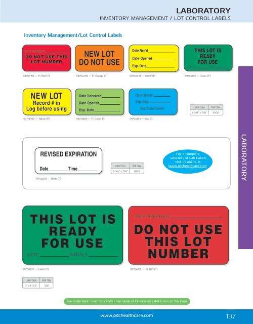 Laboratory Labels