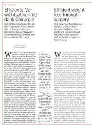 Effiziente Gewichtsabnahme dank Chirurgie - Efficient weight loss through surgery