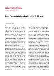 Zum Thema Fobiband oder nicht Fobiband