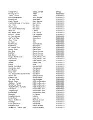 Song and Dance DJ Song List [Page] 112 anywhere Ultimate Dance ...