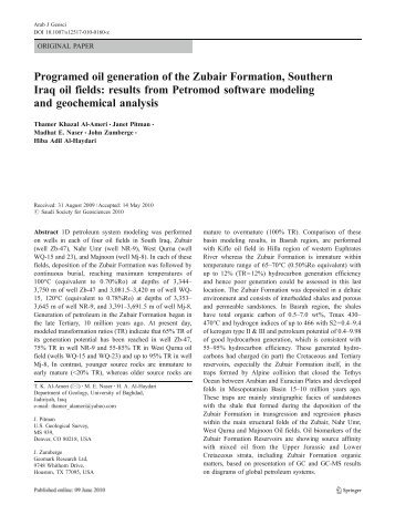 Programed oil generation of the Zubair Formation ... - PDF Archive