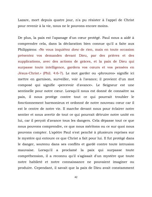 La paix de Jésus-Christ