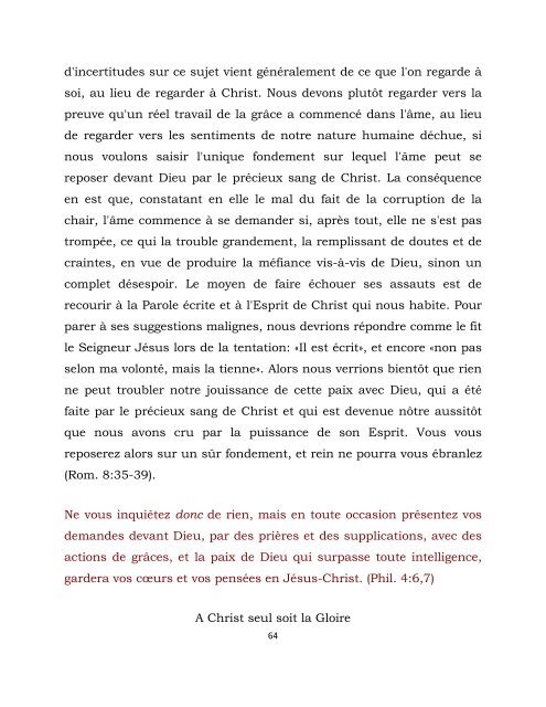 La paix de Jésus-Christ