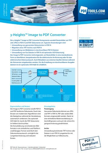 Product Flyer - 3-Heights(TM) Image to PDF Converter - PDF Tools AG