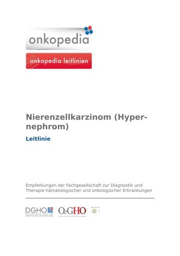 Nierenzellkarzinom (Hyper- nephrom) - DGHO Onkopedia