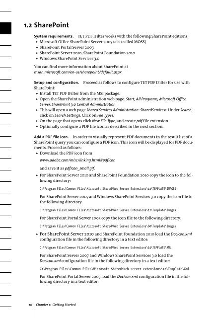 PDFlib TET PDF IFilter 4.0 Manual