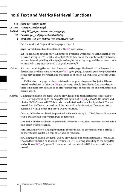 PDFlib Text Extraction Toolkit (TET) Manual