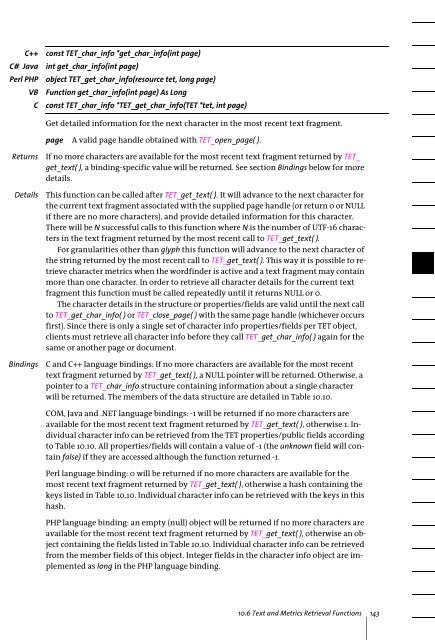 PDFlib Text Extraction Toolkit (TET) Manual