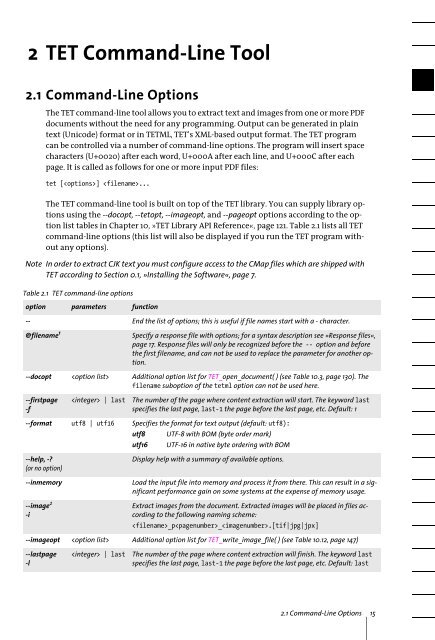 PDFlib Text Extraction Toolkit (TET) Manual