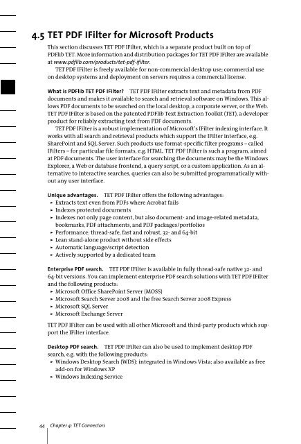 PDFlib Text Extraction Toolkit (TET) Manual