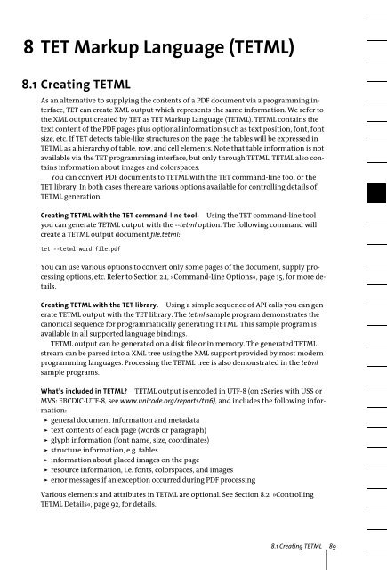 PDFlib Text Extraction Toolkit (TET) Manual