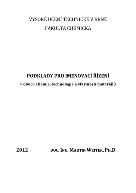 Author's personal copy - Fakulta chemická - Vysoké učení technické ...
