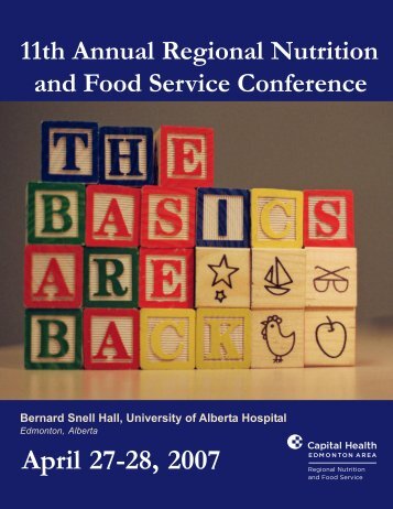 11th Annual Regional Nutrition and Food Service ... - Capital Health