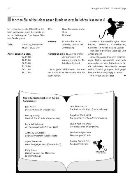 Dinerter Zytig 2008-4 [PDF, 2.00 MB] - Gemeinde Dinhard