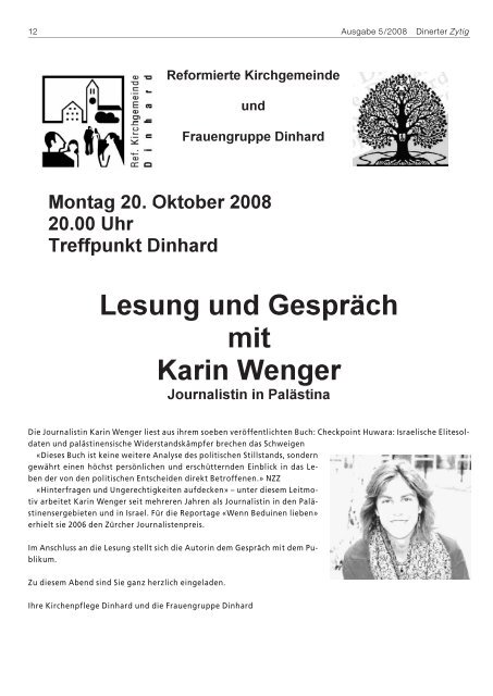Dinerter Zytig 2008-5 [PDF, 3.00 MB] - Gemeinde Dinhard