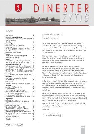 Dinerter Zytig 5/2013 [PDF, 3.00 MB] - Gemeinde Dinhard