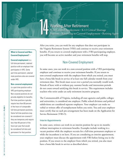 VRS Handbook for Members - Virginia Retirement System