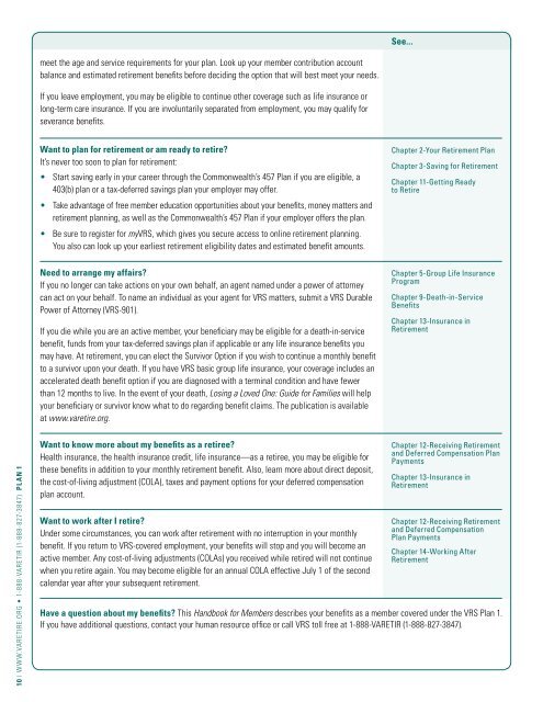 VRS Handbook for Members - Virginia Retirement System