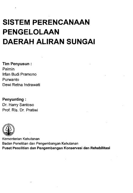 Sistem Perencanaan Pengelolaan Daerah Aliran Sungai - PDII â LIPI