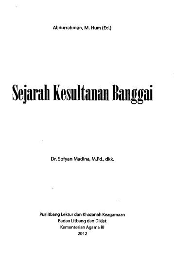 Sejarah Kesultanan Banggai - PDII â LIPI