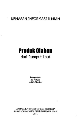 Produk Olahan dari Rumput Laut - PDII â LIPI