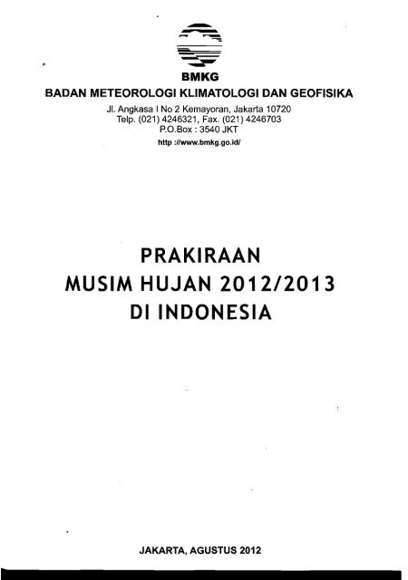 prakira musim hujuan 2012 - PDII â LIPI