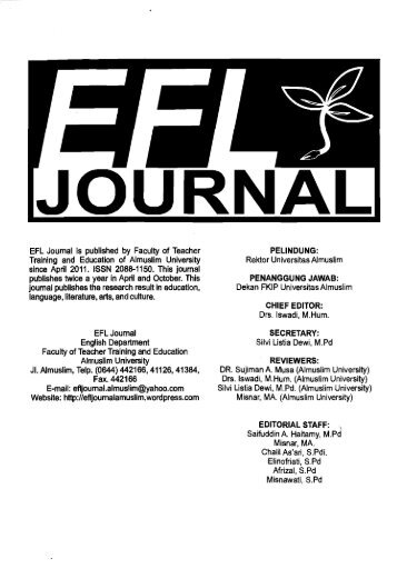 EFL Journal - PDII â LIPI
