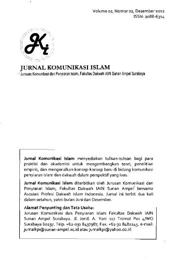Jurnal komunikasi islam - PDII â LIPI