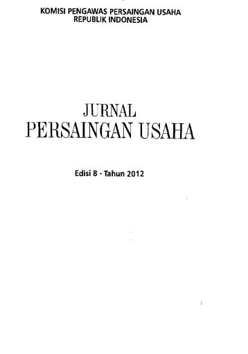 Jurnal Persaingan Usaha - PDII â LIPI