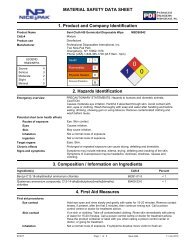 Sani Cloth HB MSDS - Crosstex