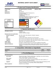 MATERIAL SAFETY DATA SHEET 1. Product and Company ... - PDI