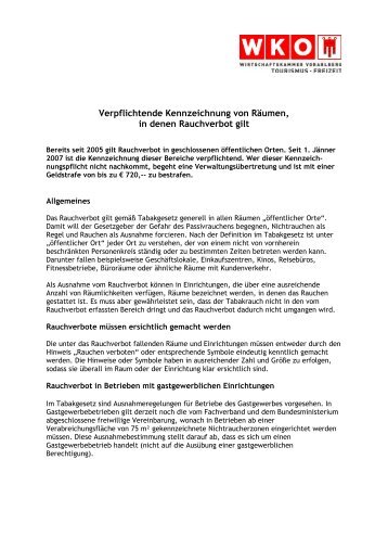 Rauchverbot - Wirtschaftskammer Vorarlberg