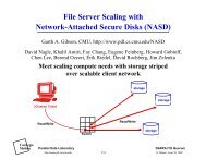 File Server Scaling with Network-Attached ... - Parallel Data Lab