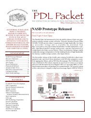 1999 PDL Packet - Parallel Data Lab - Carnegie Mellon University