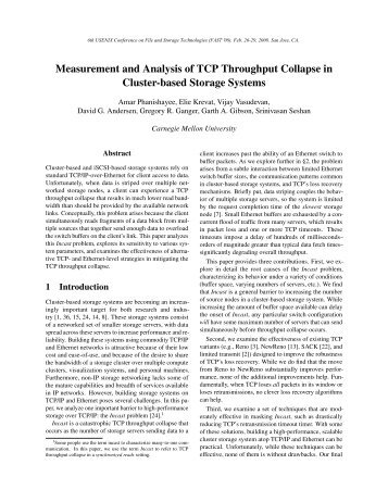 Measurement and Analysis of TCP Throughput Collapse in Cluster ...