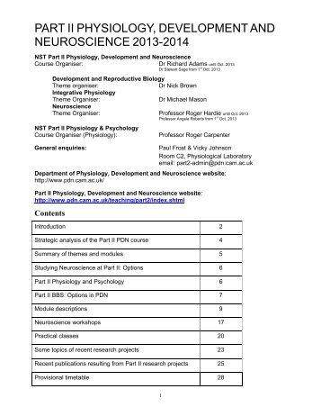 Course brochure - Department of Physiology, Development and ...