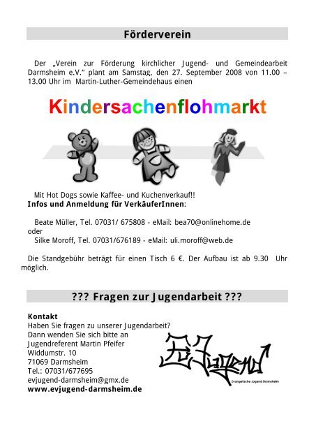 Kinders - Evangelische Kirchengemeinde Darmsheim