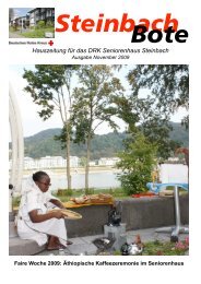 Gute, Gesundheit und Glück! - DRK-Seniorenhaus Steinbach