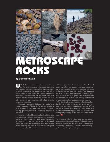 Metroscape Rocks - Portland State University