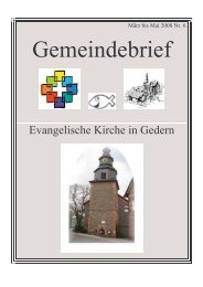 Aus der Gemeinde - Evangelische Kirchengemeinde Gedern