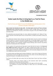 See the press release - Peace and Sport