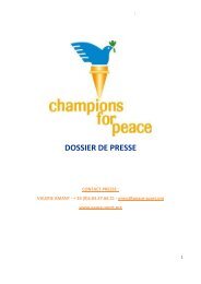 Dossier de Presse - Peace and Sport