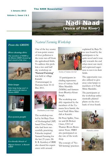 NMM Newsletter - Jan 2012.pub - PEACE Institute Charitable Trust