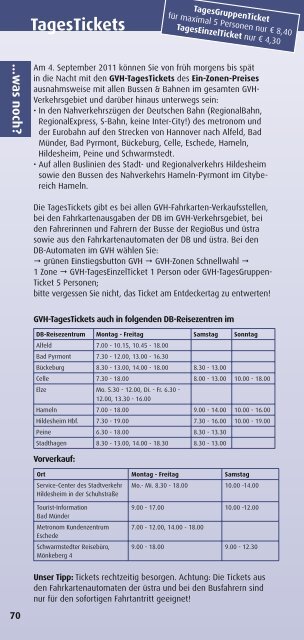 TOUR - Entdeckertag der Region Hannover