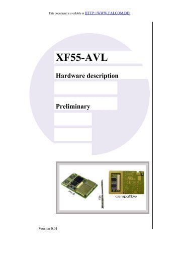 XF55-AVL Hardware description Preliminary - Falcom