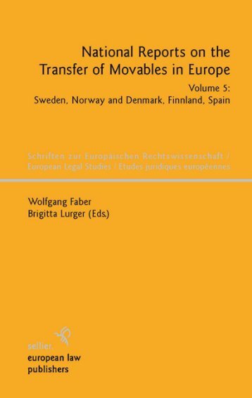 National Reports on the Transfer of Movables in Europe: Volume 5 ...