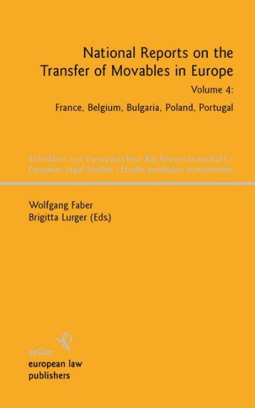 National Reports on the Transfer of Movables in Europe: Volume 4 ...